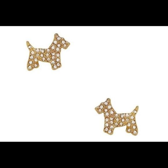 Kate Spade Pave Scottie Dog Earrings
